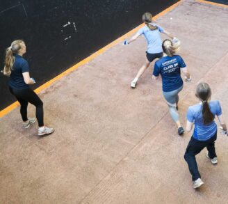 Durham Fives Ladies competition 2021 doubles game